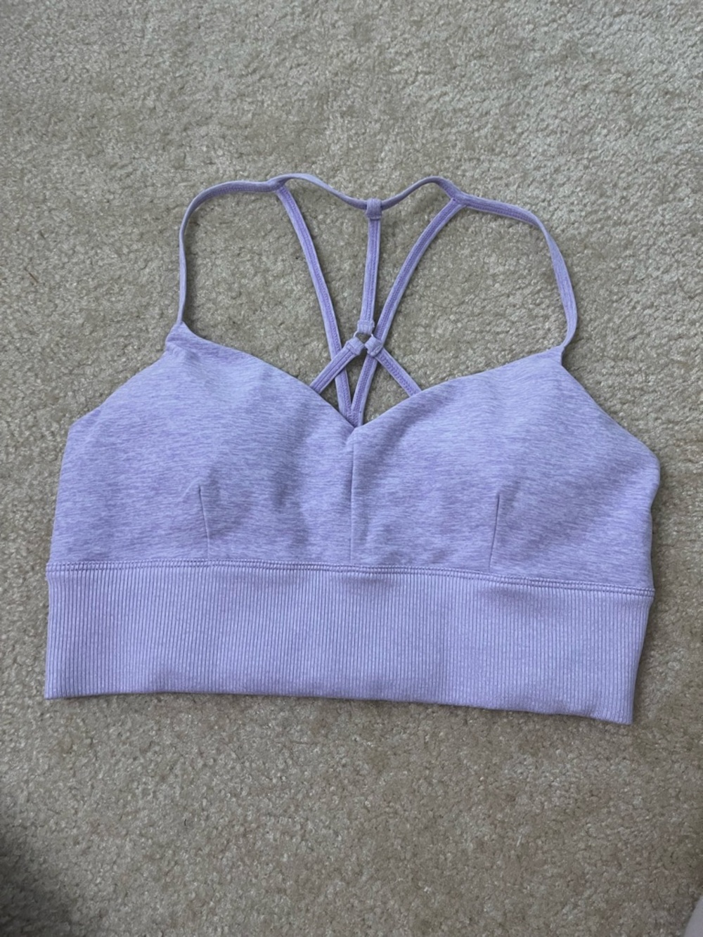 ALO Yoga Alosoft Heathered Lilac Workout SET - Picture 5 of 7